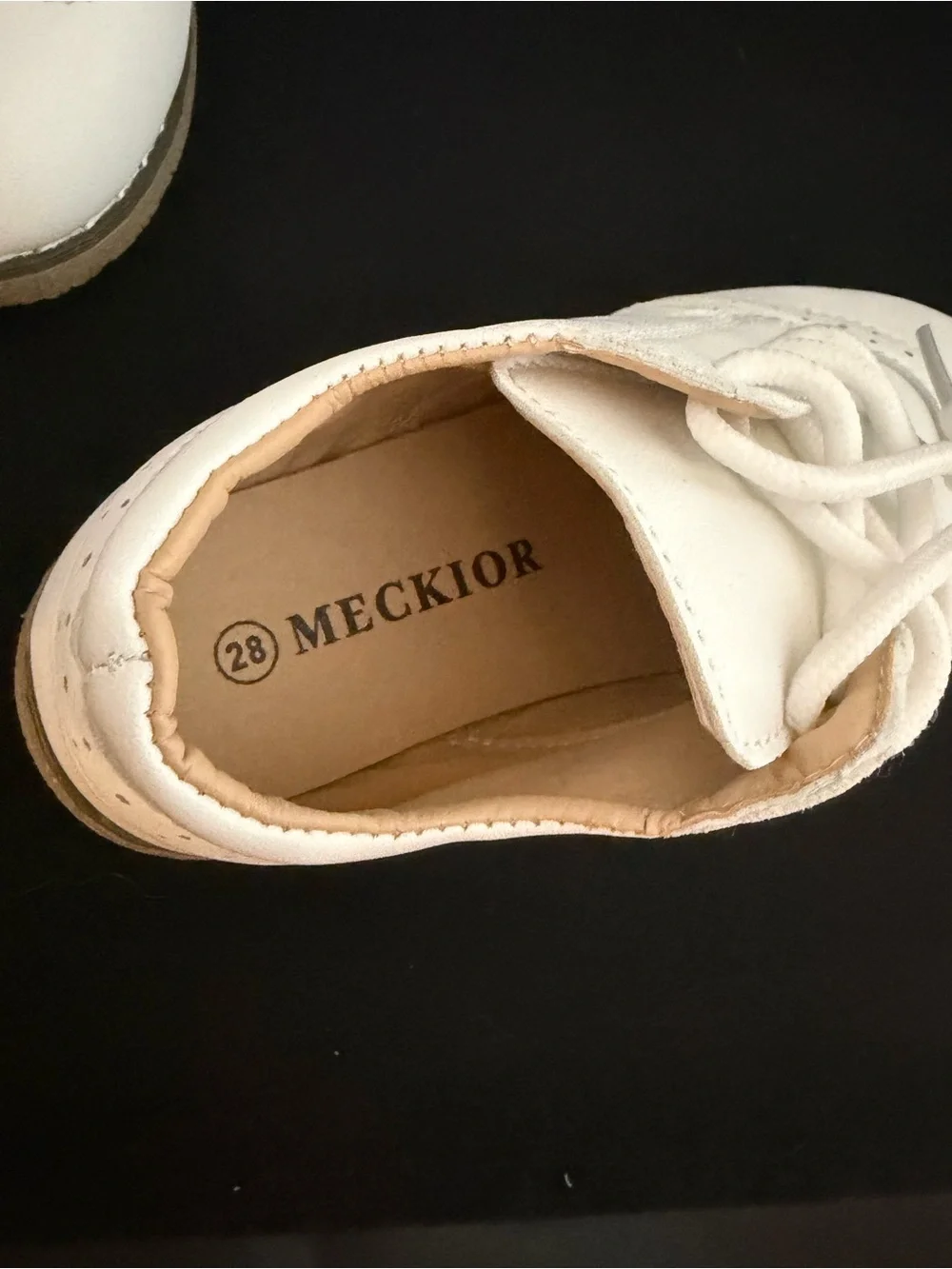 Meckior Boy's Pristine White Toddler Dress Shoes Size 28 or U.S. 11 Like New